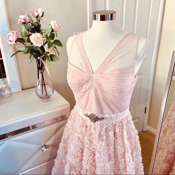 Adrianna-Papell floral embroidered illusions gown - Picture 12 of 12